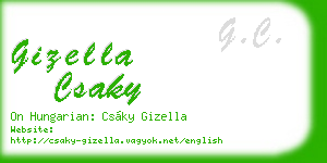gizella csaky business card
